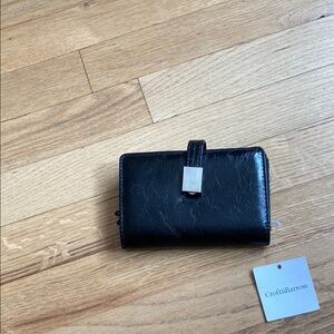 Croft & Barrow Elegant Black Wallet with Silver Accent NWT!